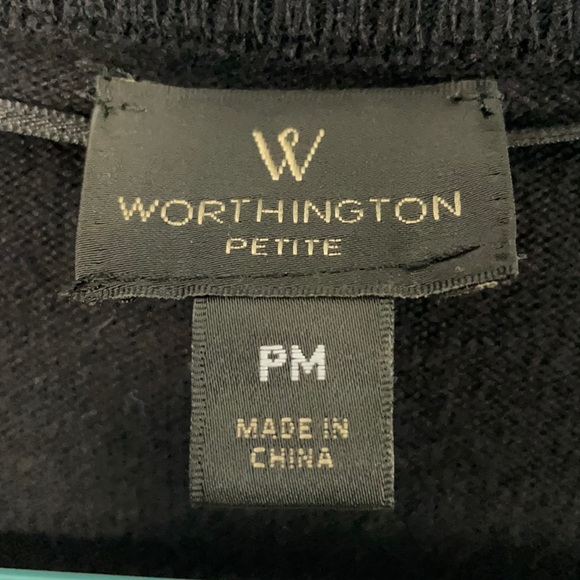Women’s Petite Black Worthington Cardigan - Picture 3 of 3